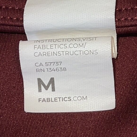 FABLETICS LEGGINGS MESH PANELS RED MAROON STYLE LG1931620 SIZE MEDIUM WOMEN - Picture 8 of 9